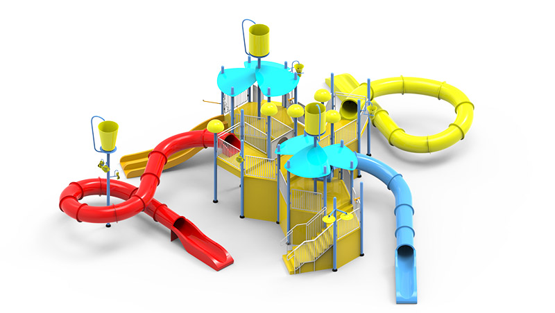 Water Play Structure With Overflow Cylinder